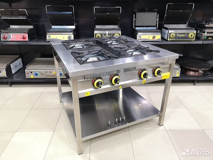 Плита газовая на 4 конфорок KebabMaster Турция