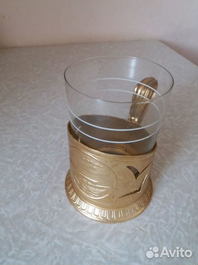 Подстаканник со стаканом СССР