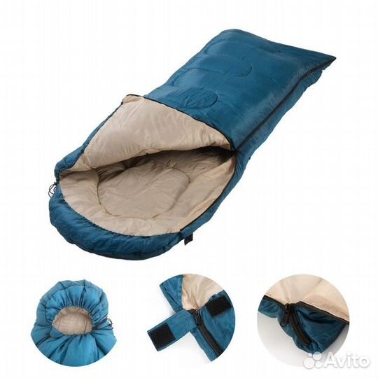 Спальный мешок туристический, 220 х 75 см, до -20