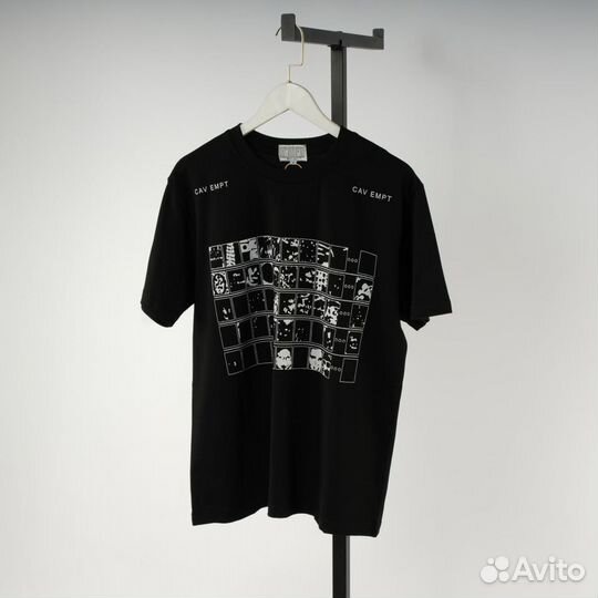 Футболка черная оверсайз cav empt