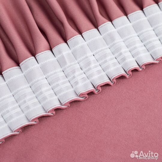 Шторы канвас розовые