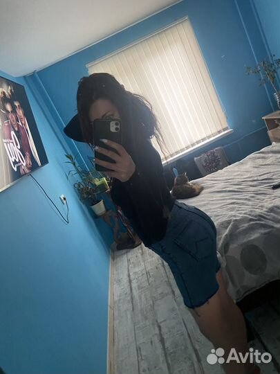 Велосипедки джинсовые 46