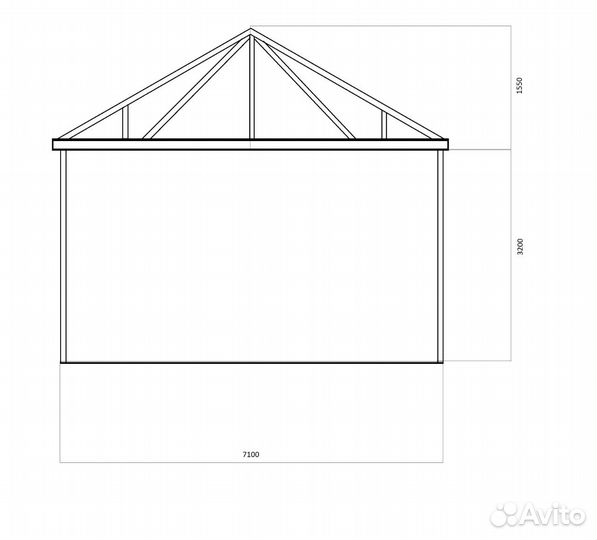 Ангар каркасный