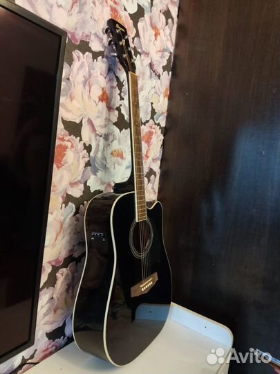 Электроакустическая гитара ibanez PF15ECE-BK