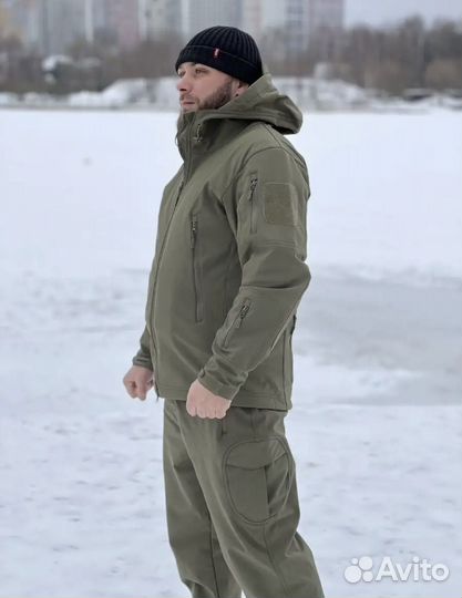 Костюм мужской тактический на флисе Softshell