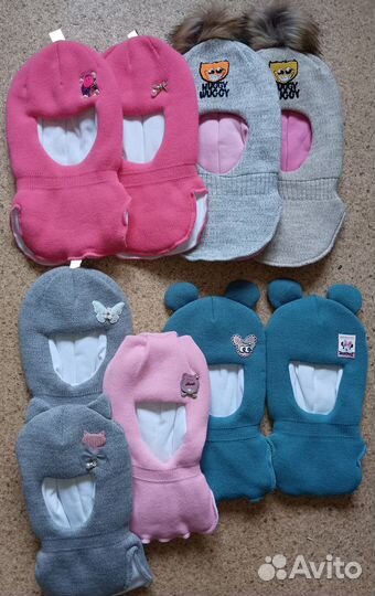 Зимний шлем для девочки 1-7 лет