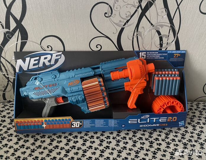 Бластер Nerf Elite 2.0 Shockwawe RD-15