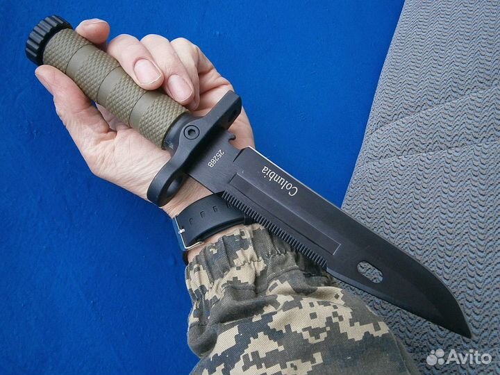 Нож туристический Columbia компас, огниво, свисток