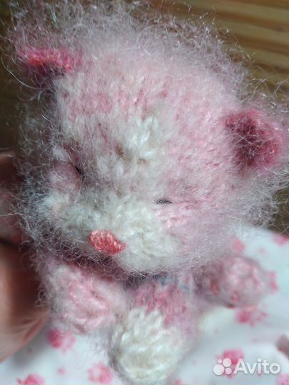 Котик-зефирка ручной работы