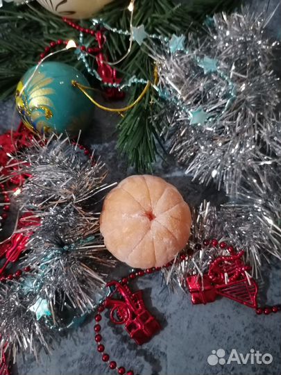 Мыло ручной работы мандарин на новый год