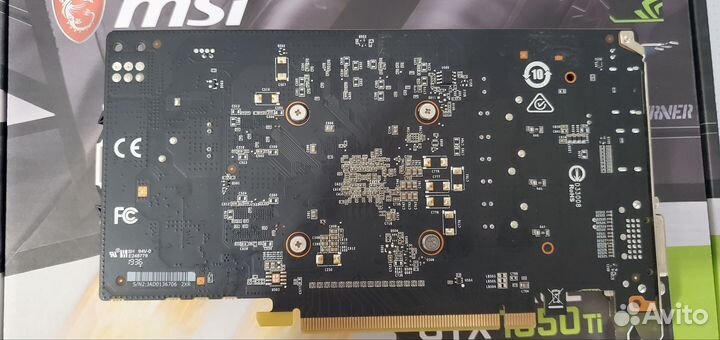 Видеокарта msi 1050ti 4g
