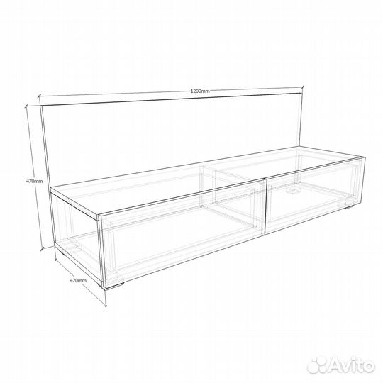 Тв-тумба Толга-951qh латте под тв телевизор