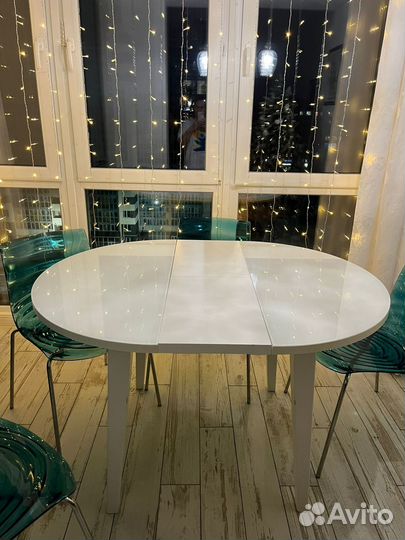 Кухонный стол стеклянный круглый