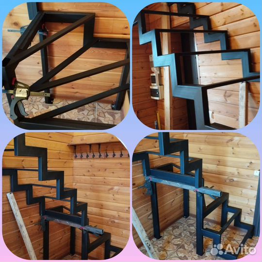 Лестница каркас в дом