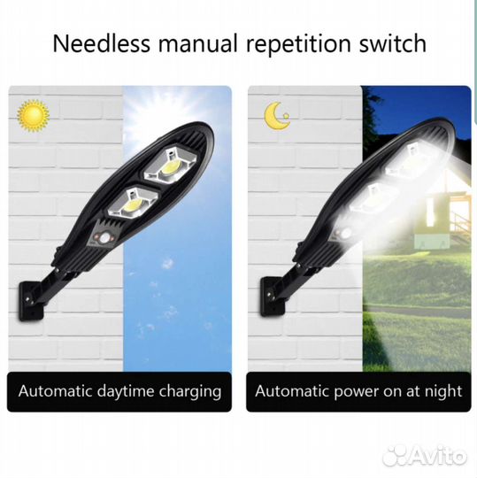 Лампа уличная на солнечной батарее 2 типа