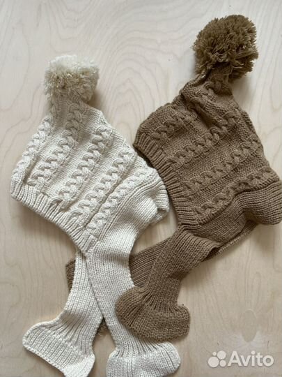 Шапка детская зимняя помпон натуральных мех