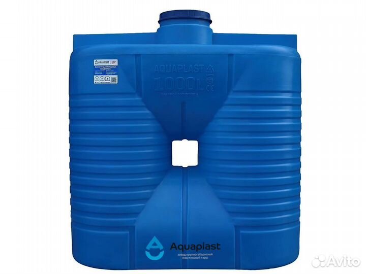 Бак пластиковый пищевой 1 куб (в форме прямоугольн