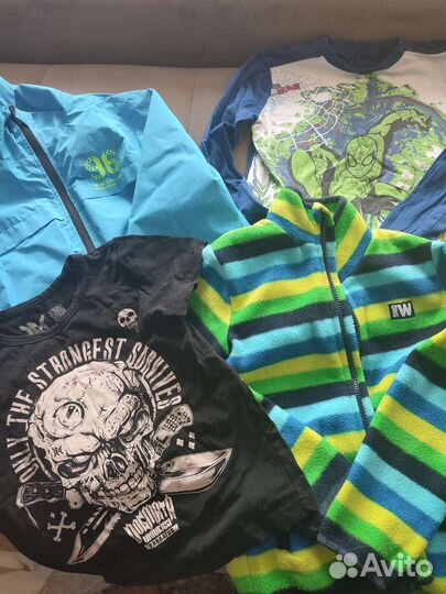 Флисовая кофта и футболка для мальчика р. 128