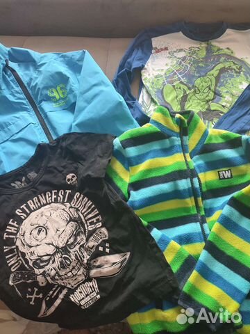 Флисовая кофта и футболка для мальчика р. 128