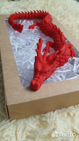 Подвижный дракон 3D печать символ Нового Года