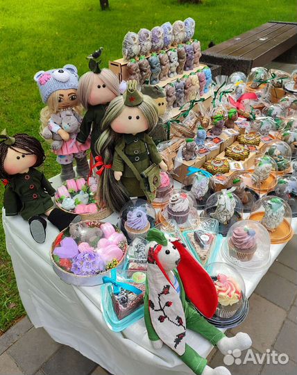 Текстильные куклы ручной работы. Подарки на 9 мая