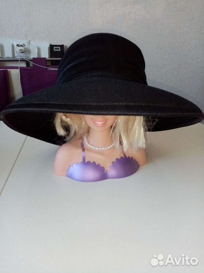 Шляпа фетровая женская с широкими полями