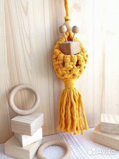 Подвески макраме в авто для ароматизатора, амулета