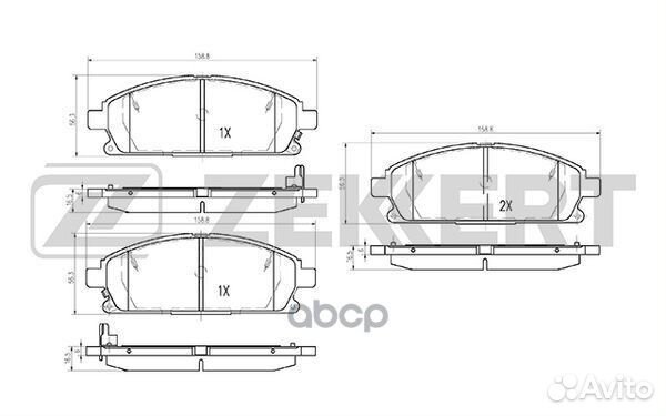 Колодки торм. диск. передн. Infiniti Q45 (G50)