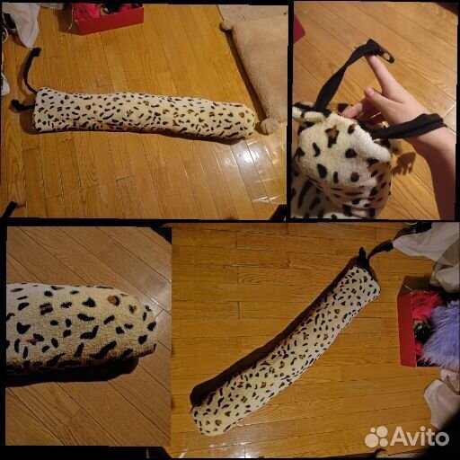 Фурри хвост леопарда для косплея