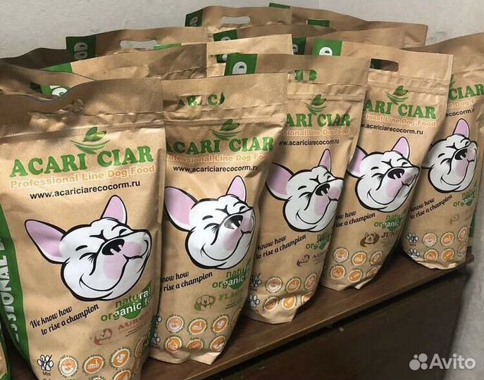 Корм для собак и кошек акари киар