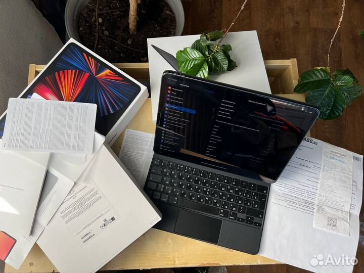 Apple iPad pro 12.9 m1 5 gen + magic keyboard чек