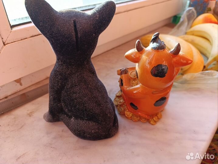 Копилки собака флок и корова керамика