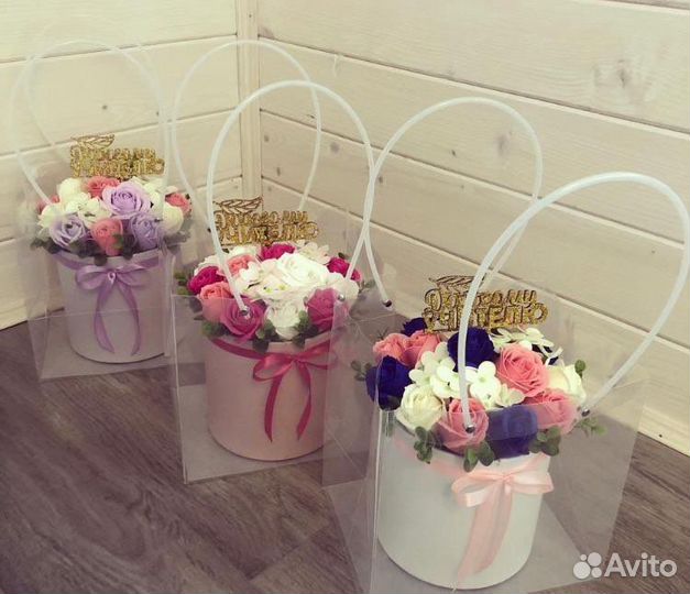 Букет из мыльных роз на 1 сентября