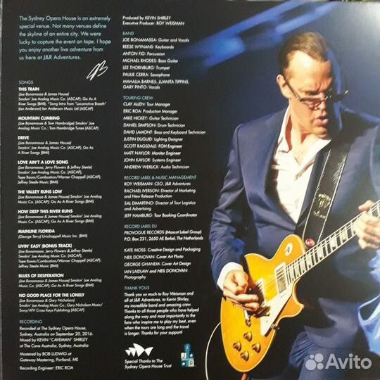 Виниловая пластинка Joe Bonamassa — live AT THE si