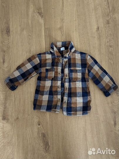 Рубашка h&m детская в клетку 80