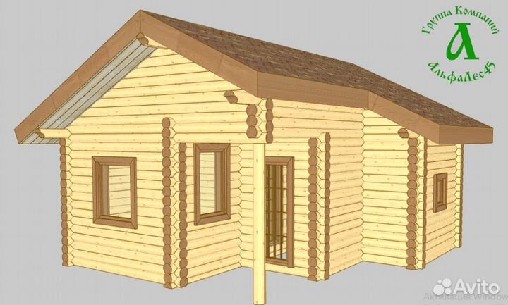 Бани из оцилиндрованного бревна. Проекты и цены