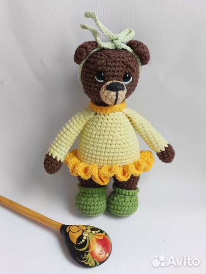 Вязанные игрушки ручная работа пчёлка, мишка
