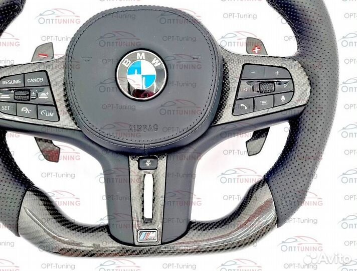 Руль+подушка BMW M карбон с подогревом на G серию