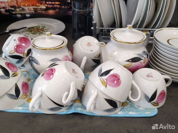 Сервиз чайный яблоко Кузяево СССР