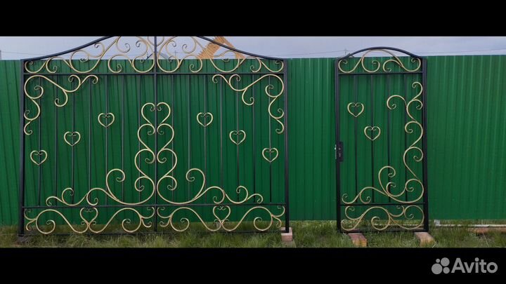 Садовые качели, кованные ворота, заборы