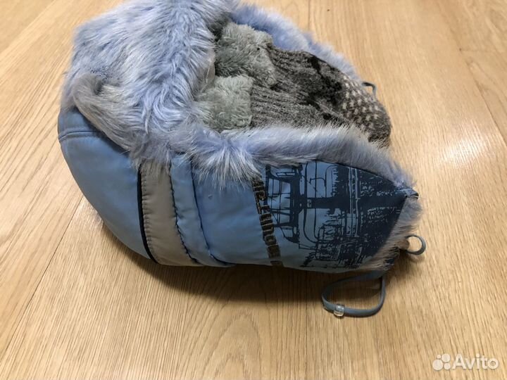 Зимняя шапка ушанка 52-56 см (6-10лет)