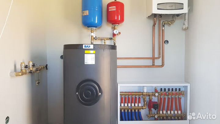 Монтаж системы отопления и водоснабжения