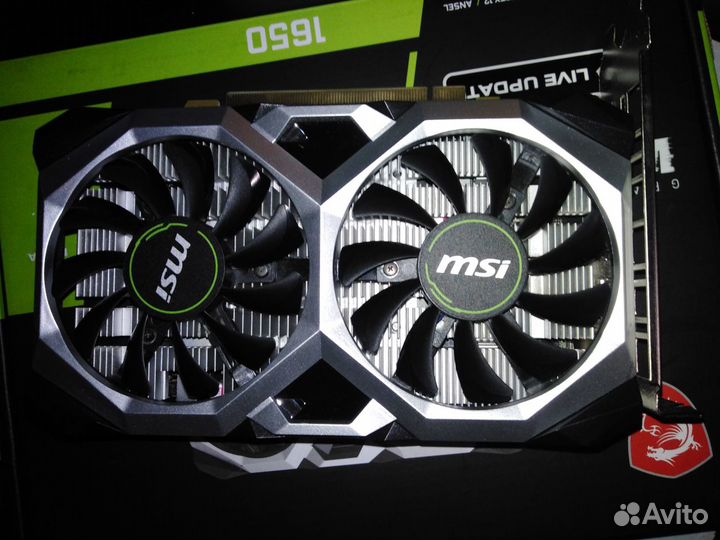 Видеокарта MSI GTX-1650 4GB gddr6(super) как новая