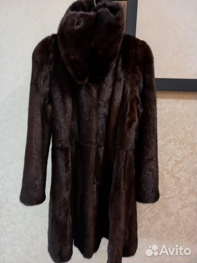 Шуба норковая с капюшоном