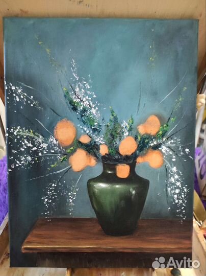 Новая картина маслом на холсте на подрамнике 30*40