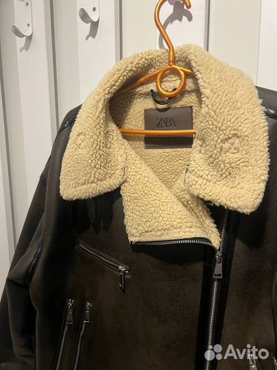 Дублёнка-авиатор zara