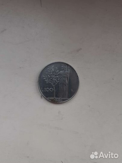 Монета L.IOO 1962 года