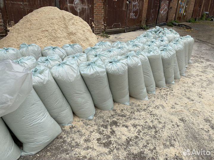 Опилки сухие, крупные. Доставка