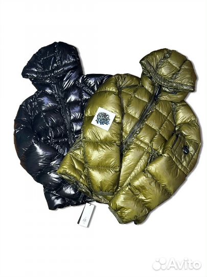 Пуховик cp company dd shell зеленый