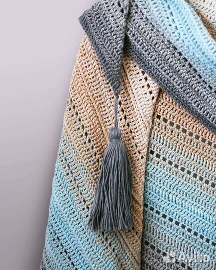 Шаль Бактус новый ручная работа